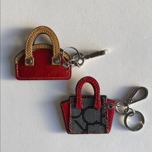 Lot of 2 Calvin Klein Mini Bag Keychains